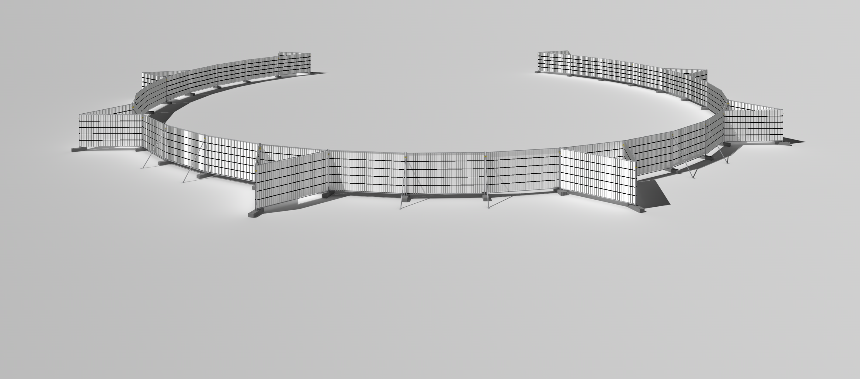 Symbol Line demo file with a linked fence layout