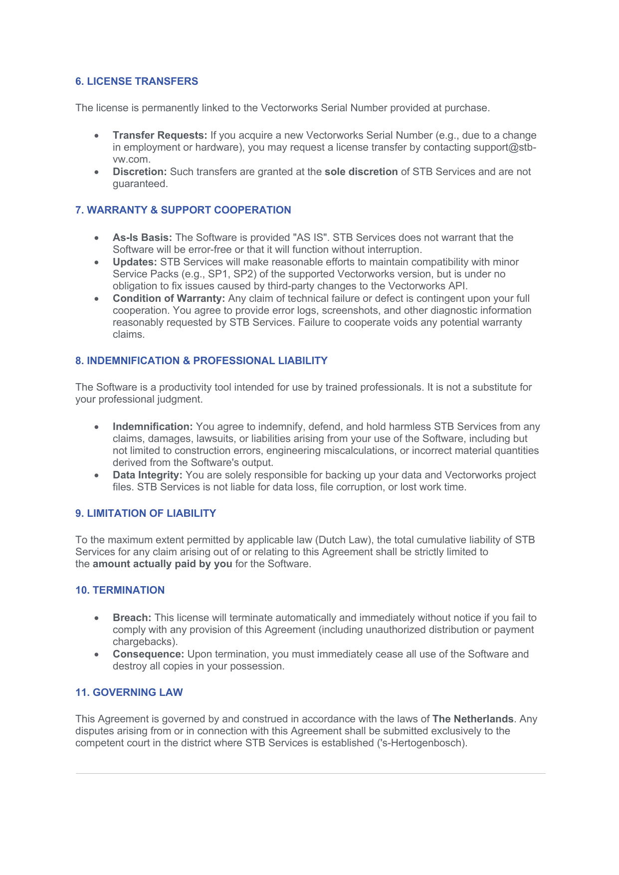 End User License Agreement (EULA) page 2