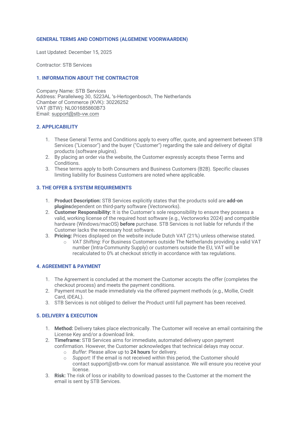 Terms & Conditions page 1