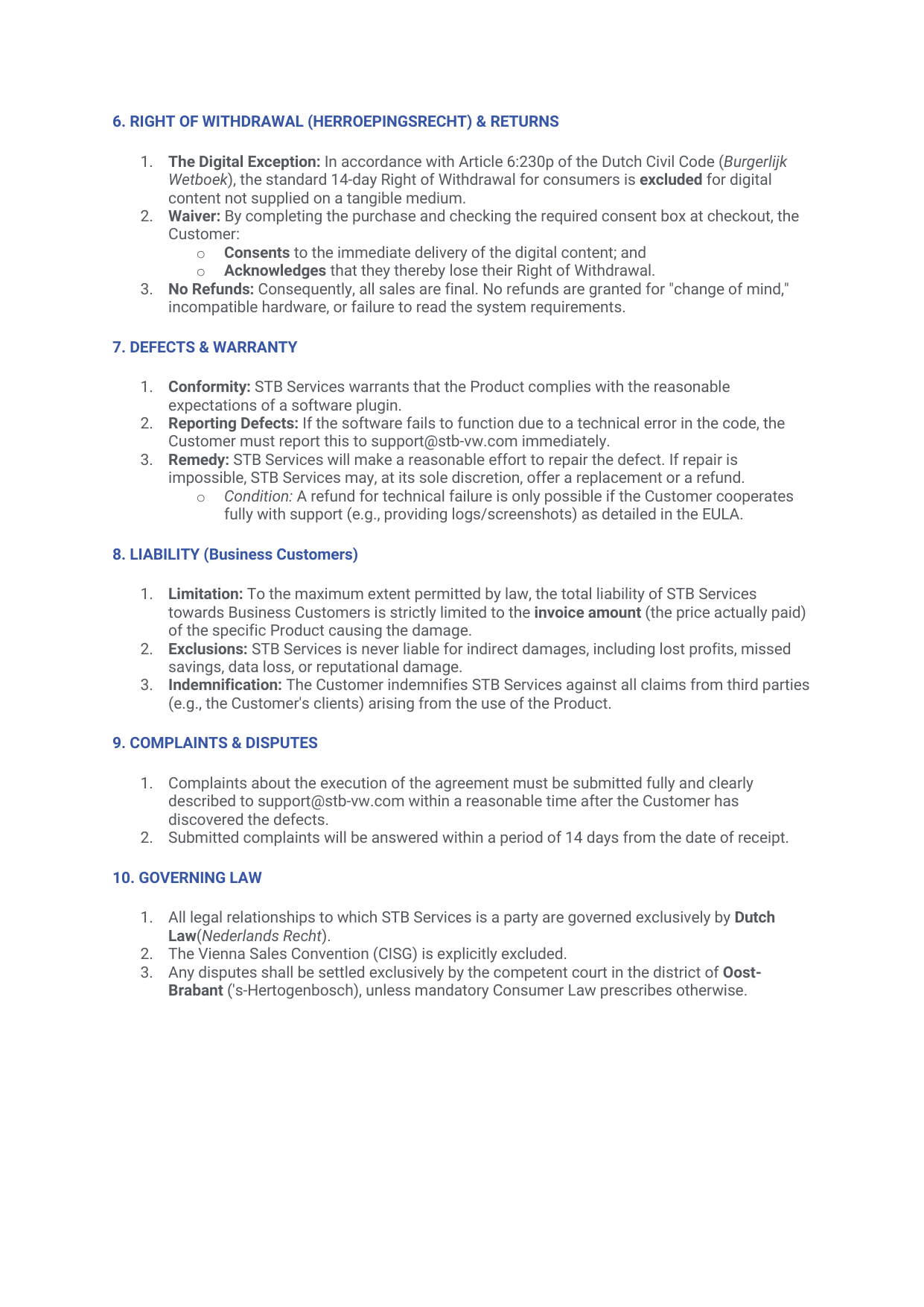 Terms & Conditions page 2